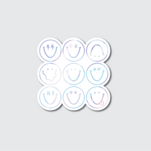 Load image into Gallery viewer, Holographic Smiley Set Sticker