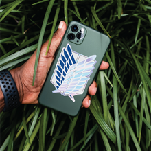 Load image into Gallery viewer, Holographic Wings of Freedom Logo Sticker