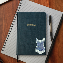 Load image into Gallery viewer, Holographic Glitter Midnight Blue Bodysuit Sticker