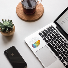 Load image into Gallery viewer, Colourful Brain Clear Sticker