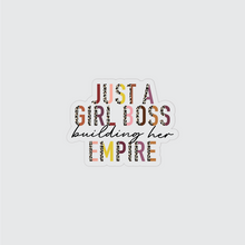 Load image into Gallery viewer, Just A Girl Boss Clear Sticker