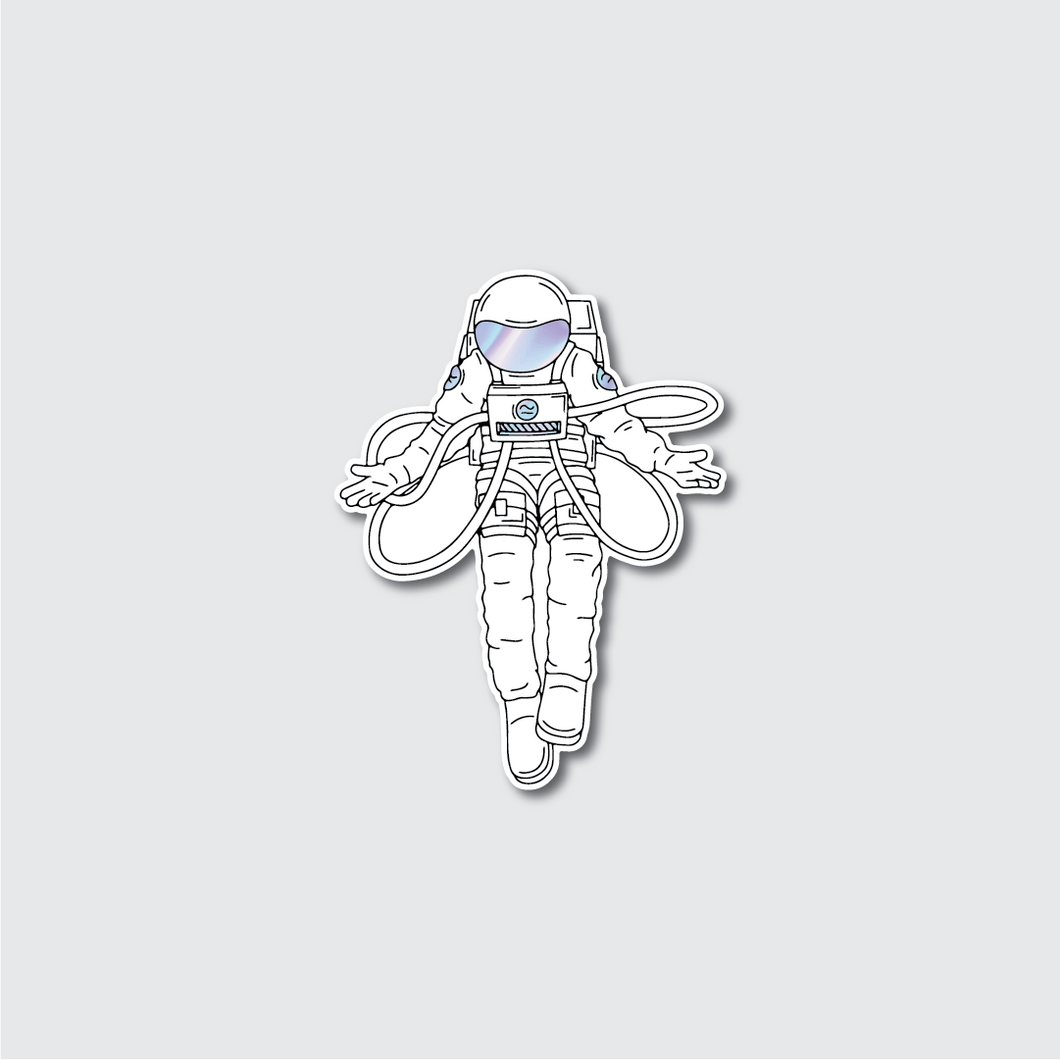 Holographic Astronaut Sticker