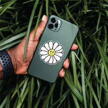 Load image into Gallery viewer, Holographic Smiling Daisy Sticker
