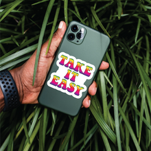 Load image into Gallery viewer, Holographic Take It Easy Sticker
