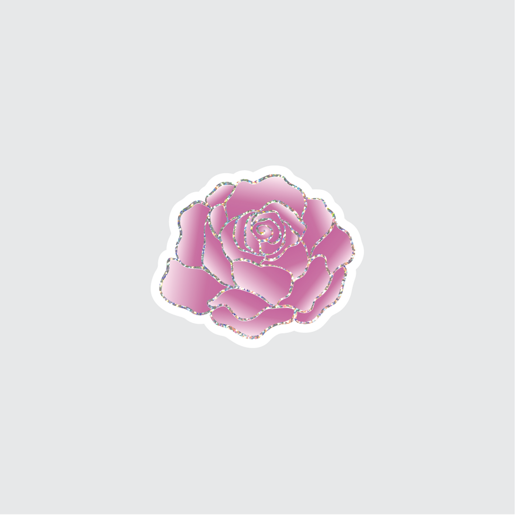 Glitter Rose Sticker